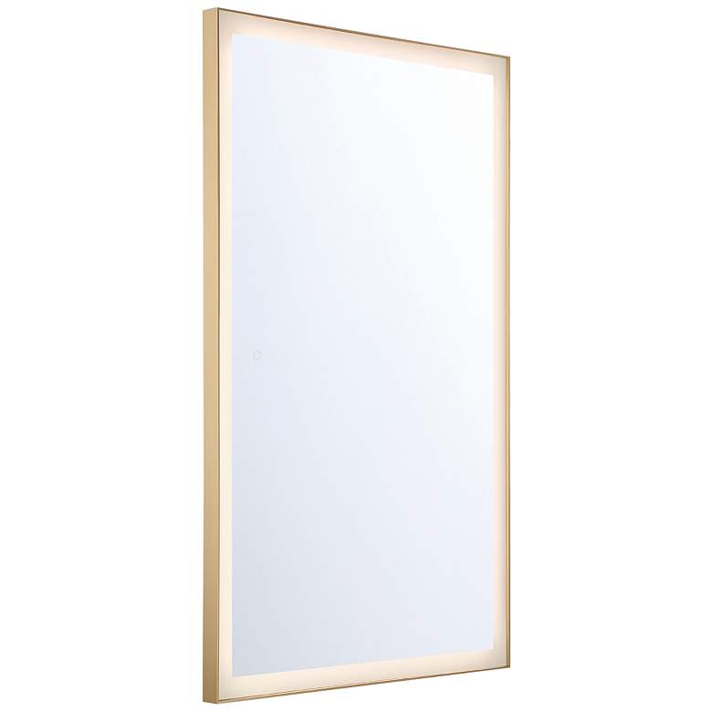 Lenora Gold 32 inch x 54 inch Rectangular LED Wall Mirror