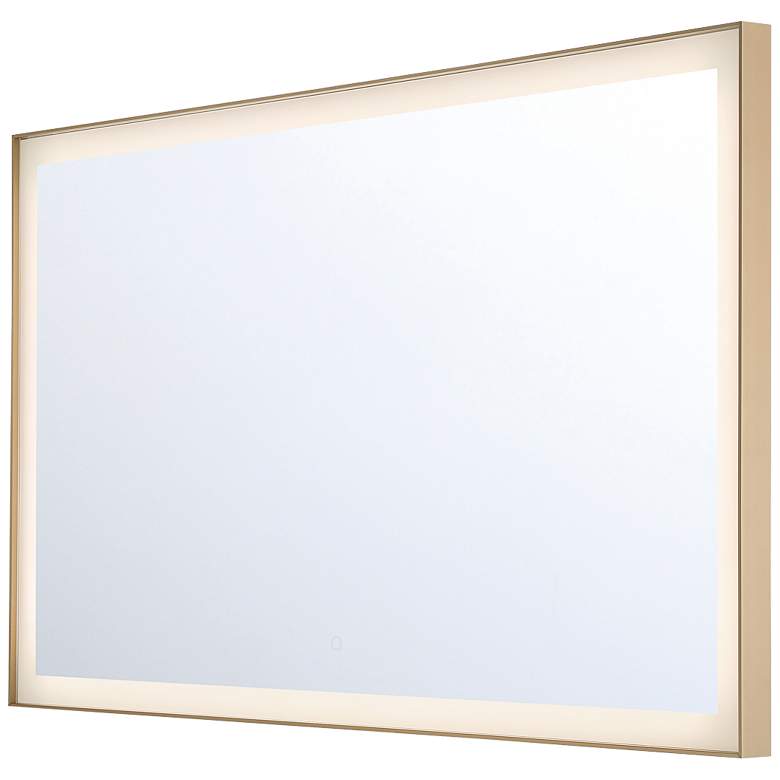 Lenora Gold 32 inch x 54 inch Rectangular LED Wall Mirror more views