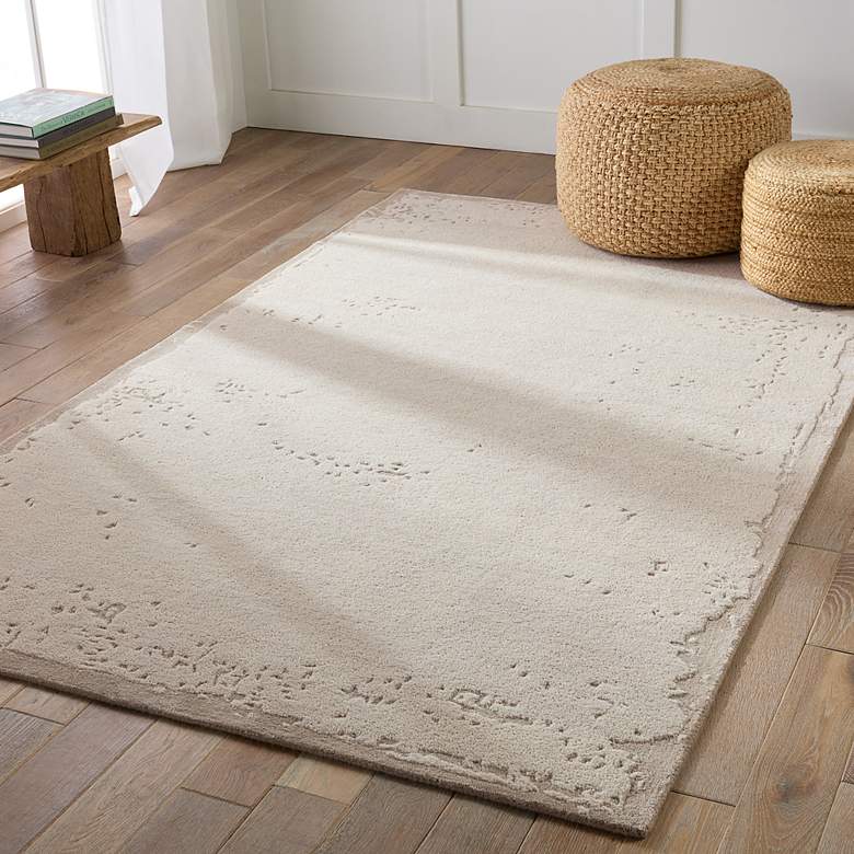Image 1 Lenox Avenue LEN04 6'x9' Cream Taupe Rectangular Area Rug