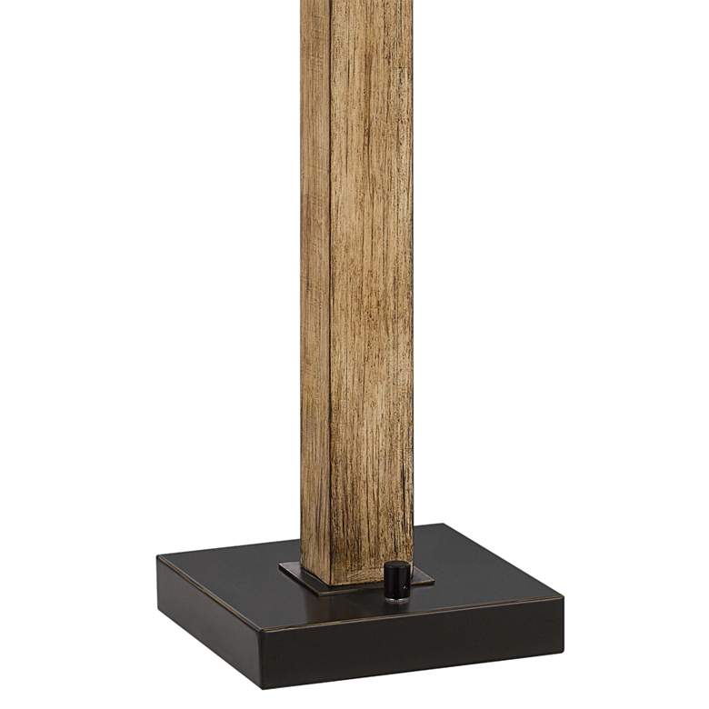 Image 4 Lenox Light Oak Wood 2-Light Table Lamp more views
