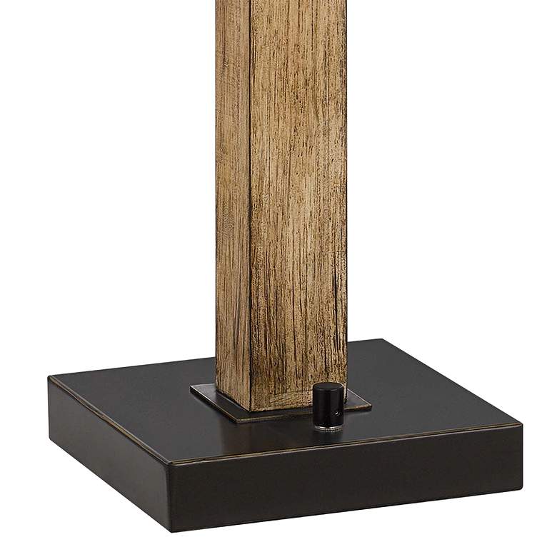 Image 5 Lenox Light Oak Wood 2-Light Table Lamp more views
