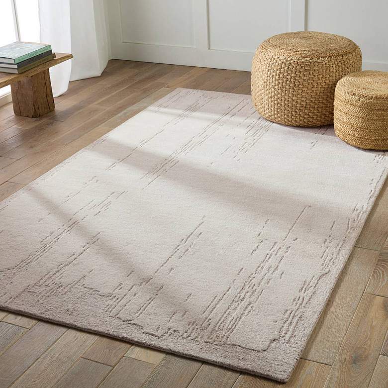 Image 1 Lenox Westside LEN05 6&#39;x9&#39; Cream and Light Taupe Area Rug