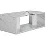 1_Lenu 47 1/4" Wide Marble White Rectangular Coffee Table