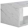 2_Lenu 47 1/4" Wide Marble White Rectangular Coffee Table more views