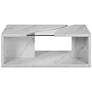 4_Lenu 47 1/4" Wide Marble White Rectangular Coffee Table more views