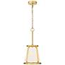 2_Lenyx 10" Wide Rubbed Brass Mini Pendant