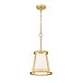 5_Lenyx 10" Wide Rubbed Brass Mini Pendant more views