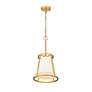 6_Lenyx 10" Wide Rubbed Brass Mini Pendant more views
