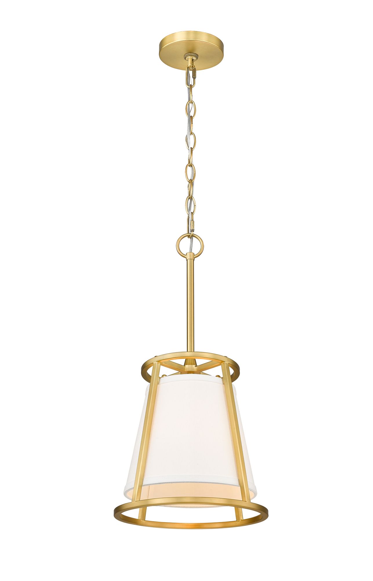 Lenyx 10" Wide Rubbed Brass Mini Pendant