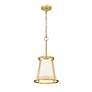 Lenyx 10" Wide Rubbed Brass Mini Pendant