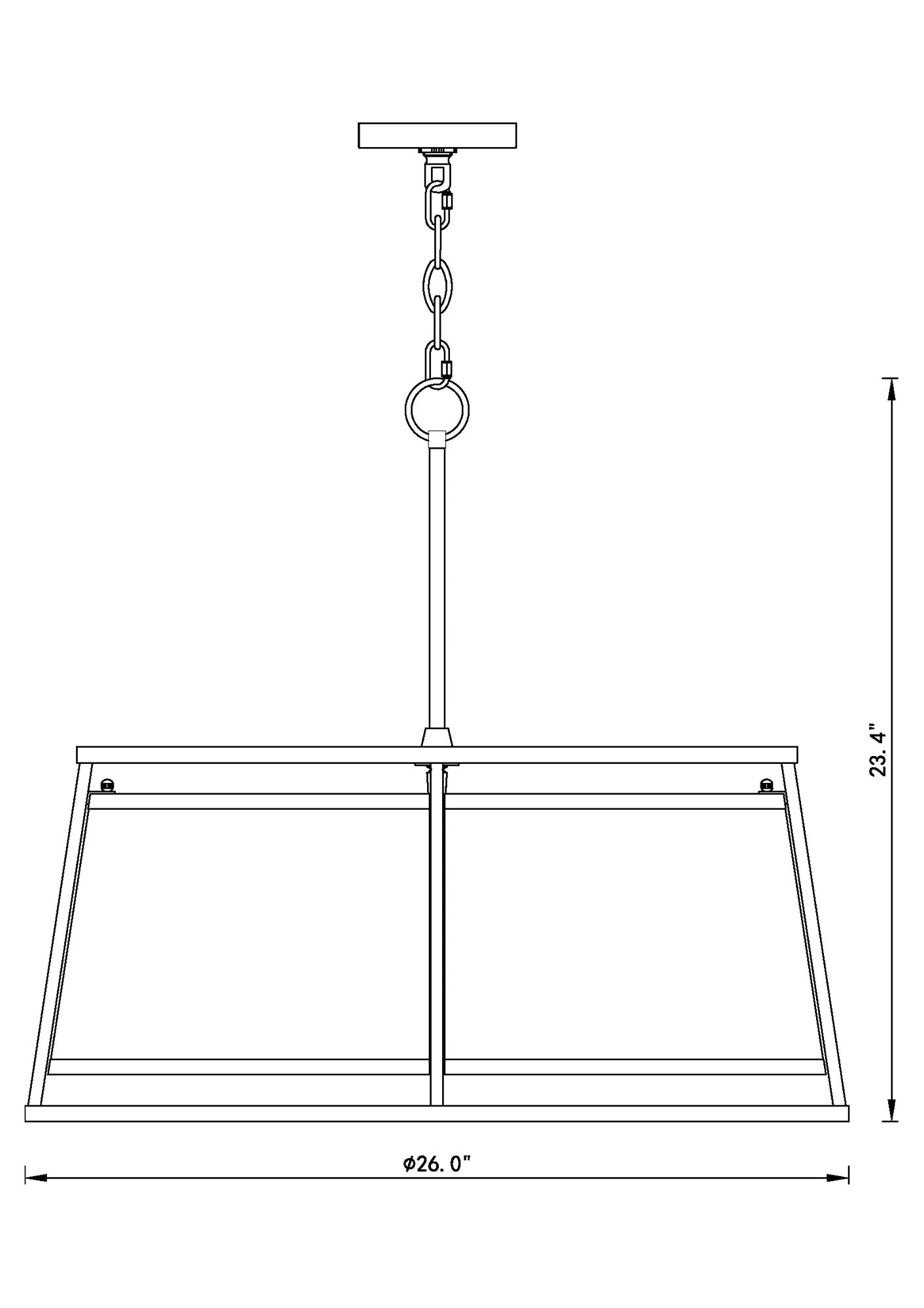 Lenyx 26" Wide Rubbed Brass Drum Pendant Light in scene