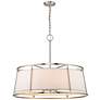 3_Lenyx 32" Wide Brushed Nickel 8-Light Drum Pendant