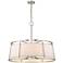 Lenyx 32" Wide Brushed Nickel 8-Light Drum Pendant