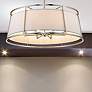 2_Lenyx 32" Wide Brushed Nickel 8-Light Drum Pendant
