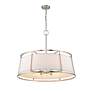 6_Lenyx 32" Wide Brushed Nickel 8-Light Drum Pendant more views