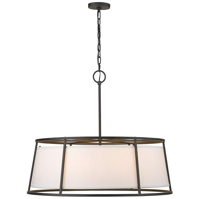 Image 6 Lenyx 32" Wide Iron Ore 8-Light Pendant more views