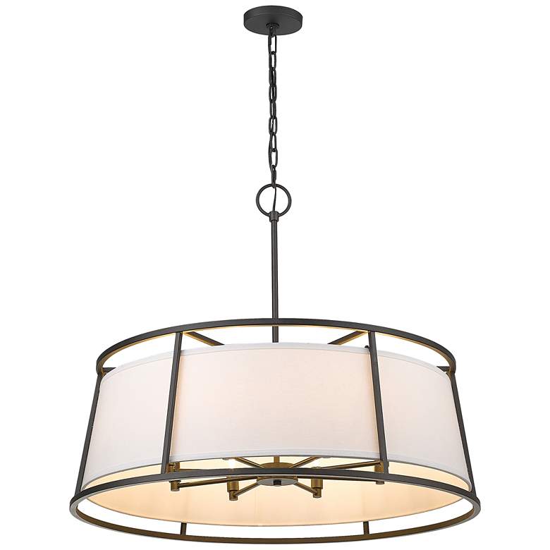 Image 7 Lenyx 32" Wide Iron Ore 8-Light Pendant more views