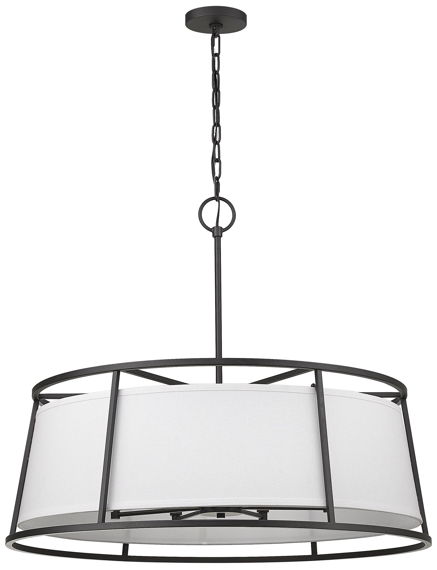 Lenyx 32" Wide Iron Ore 8-Light Pendant in scene