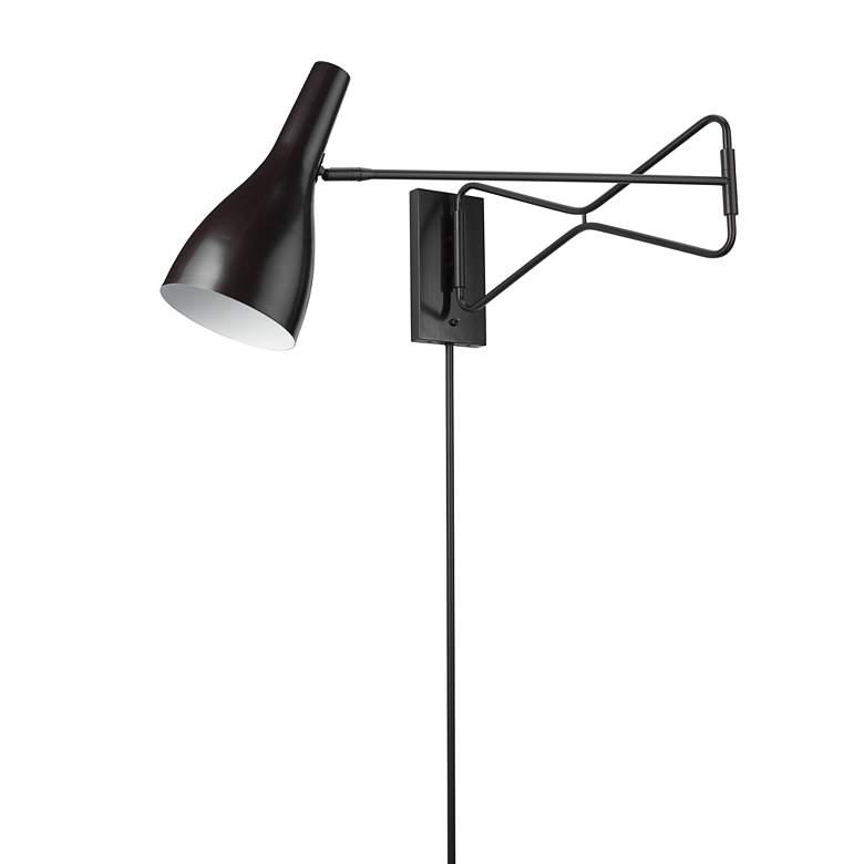 Image 5 Lenz Oil-Rubbed Bronze Plug-In Swing Arm Wall Lamp more views