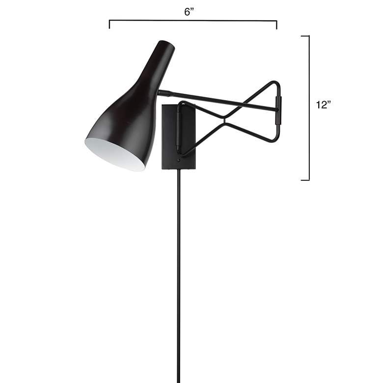 Image 6 Lenz Oil-Rubbed Bronze Plug-In Swing Arm Wall Lamp more views