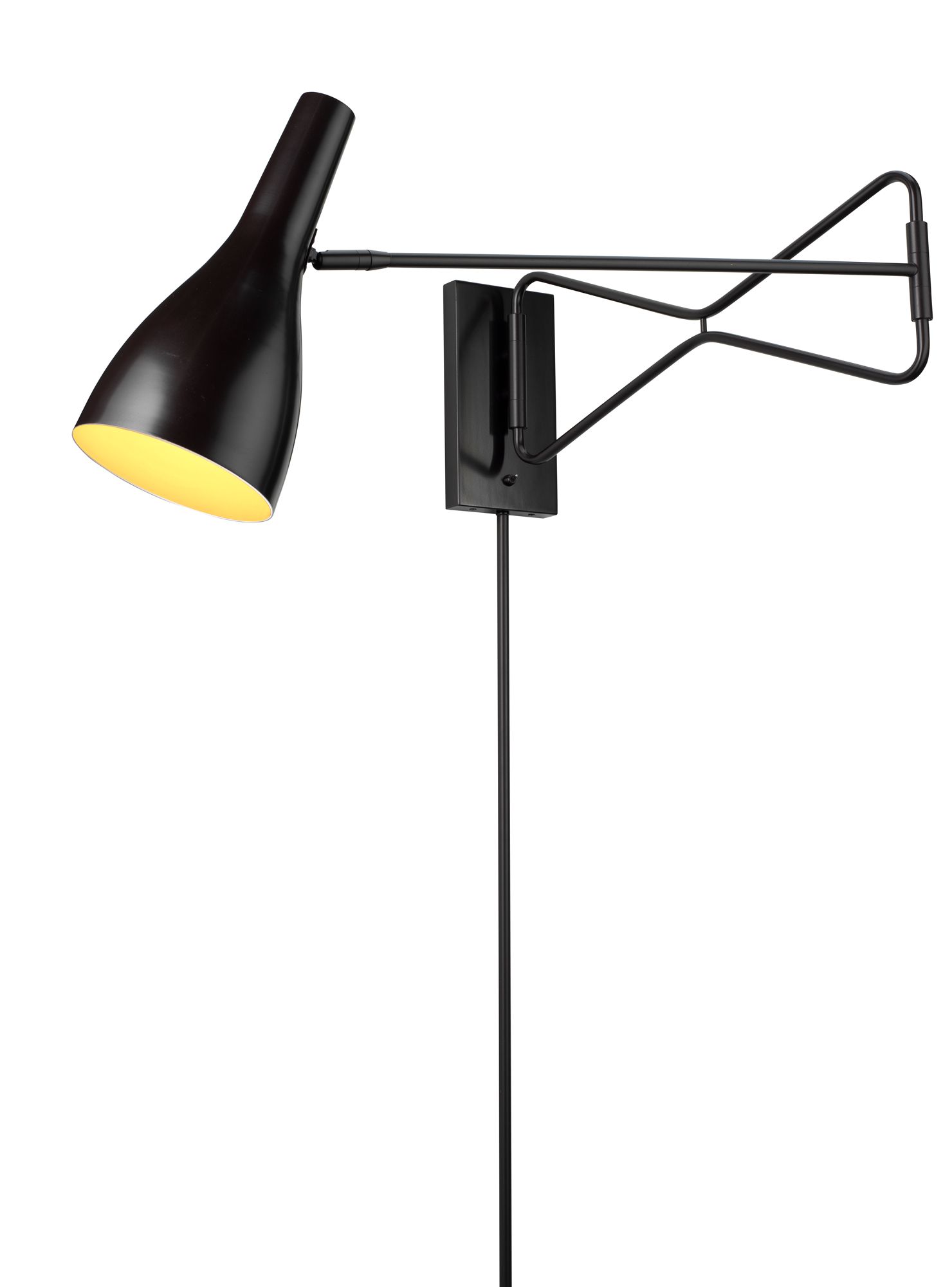 Lenz Oil-Rubbed Bronze Plug-In Swing Arm Wall Lamp