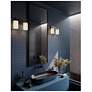 2_Leo 13" Wide Black Vanity With Clear Glass Shade more views