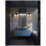 3_Leo 13" Wide Black Vanity With Clear Glass Shade more views