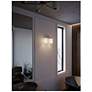 2_Leo 13" Wide Satin Nickel Vanity With Clear Glass Shade more views