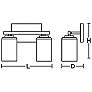 3_Leo 13" Wide Satin Nickel Vanity With Clear Glass Shade more views