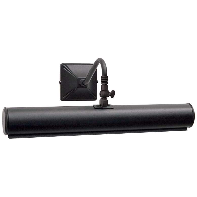 Image 1 Leo 14" Wide Black Metal Adjustable Picture Light
