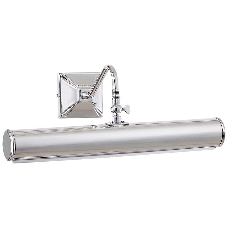 Image 1 Leo 14" Wide Polished Chrome Metal Adjustable Picture Light