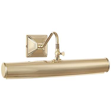 Leo 14" Wide Polished Brass Metal Adjustable Picture Light