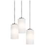 1_Leo 18" Wide Satin Nickel 3-Light Cylinder Pendant