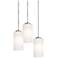 Leo 18" Wide Satin Nickel 3-Light Cylinder Pendant