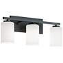 1_Leo 22" Wide Black Vanity With Clear Glass Shade