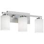 1_Leo 22" Wide Satin Nickel Vanity With Clear Glass Shade