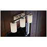 2_Leo 22" Wide Satin Nickel Vanity With Clear Glass Shade more views