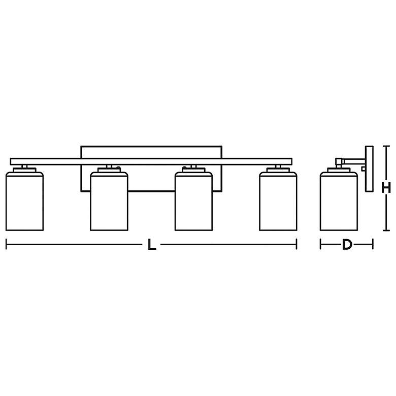 Image 3 Leo 31" Wide Light Antique Brass Vanity With Clear Glass Shade more views