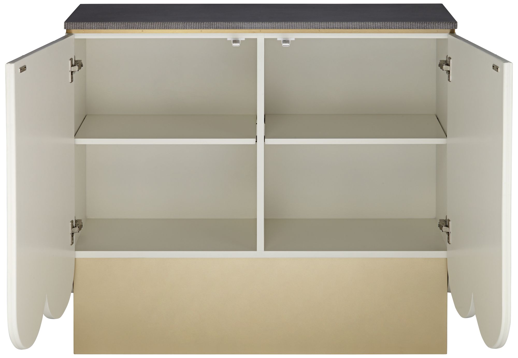 Leo 39 1/2" Wide White and Gray 2-Door Accent Chest in scene