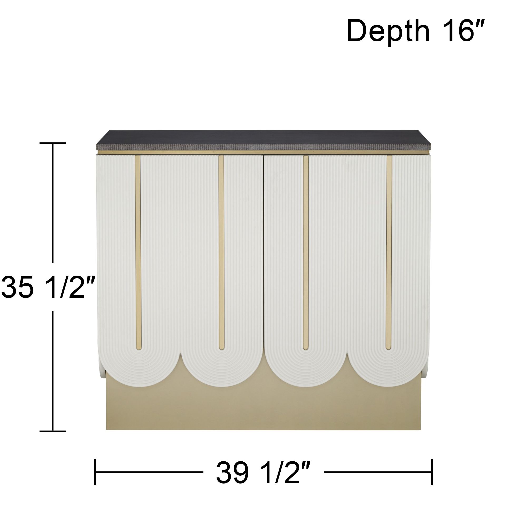 Leo 39 1/2" Wide White and Gray 2-Door Accent Chest in scene
