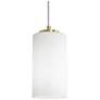 1_Leo 4" Wide Light Antique Brass Pendant With Clear Glass Shade