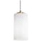 Leo 4" Wide Light Antique Brass Pendant With Clear Glass Shade
