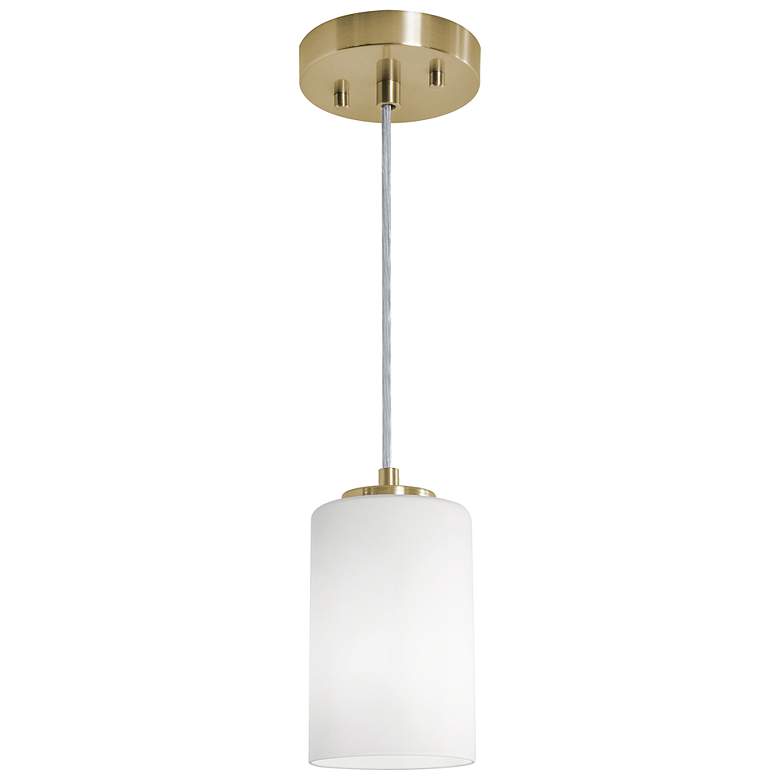 Image 3 Leo 4" Wide Light Antique Brass Pendant With Clear Glass Shade more views