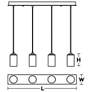 2_Leo 4 Light Linear Pendant - Black more views