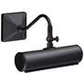 Leo 7 1/2" Wide Black Metal Adjustable Picture Light