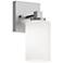 Leo 8.63" High Satin Nickel Wall Sconce With Clear Glass Shade