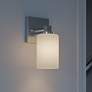 1_Leo 8.63" High Satin Nickel Wall Sconce With Clear Glass Shade
