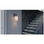 3_Leo 8.63" High Satin Nickel Wall Sconce With Clear Glass Shade more views