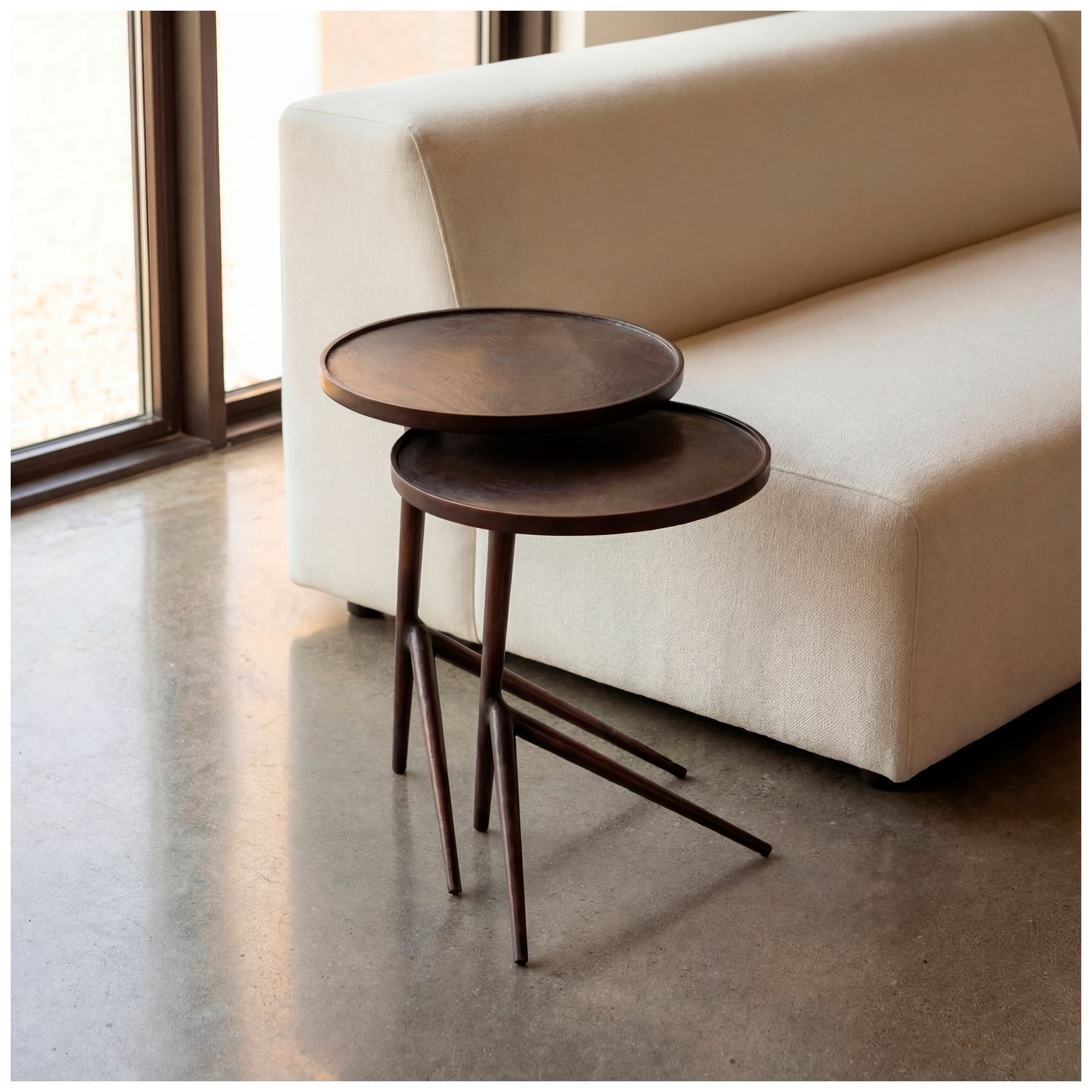 Image 7 Leo End Table Antique Copper, 22.5" more views