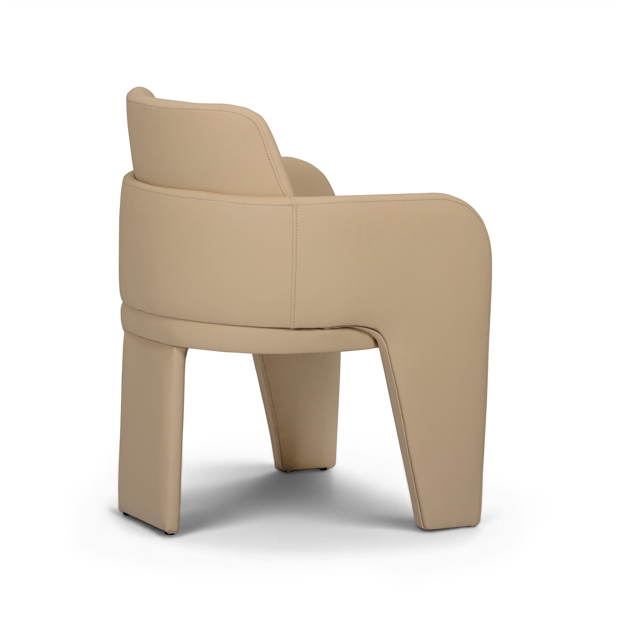 Image 4 Leo Taupe Performance Vegan Leather Dining Chair more views